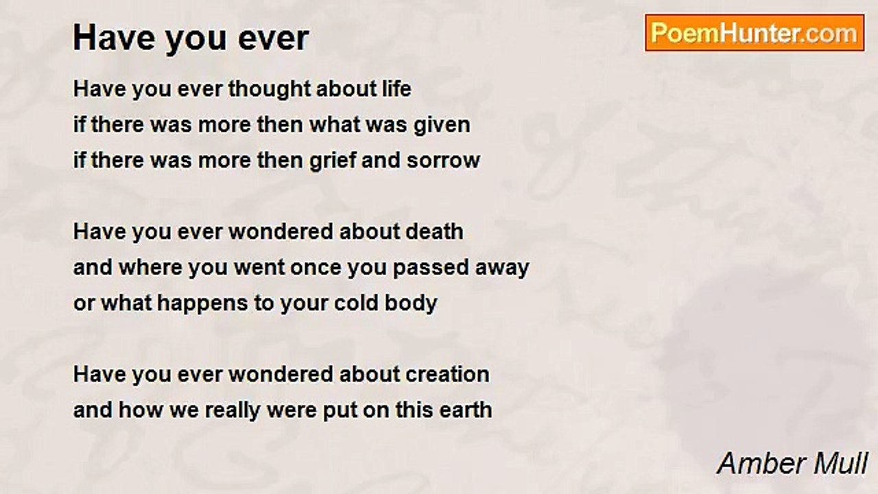 Amber Mull - Have you ever