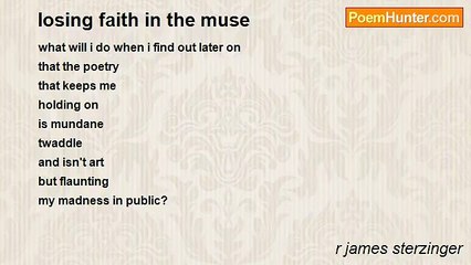r james sterzinger - losing faith in the muse