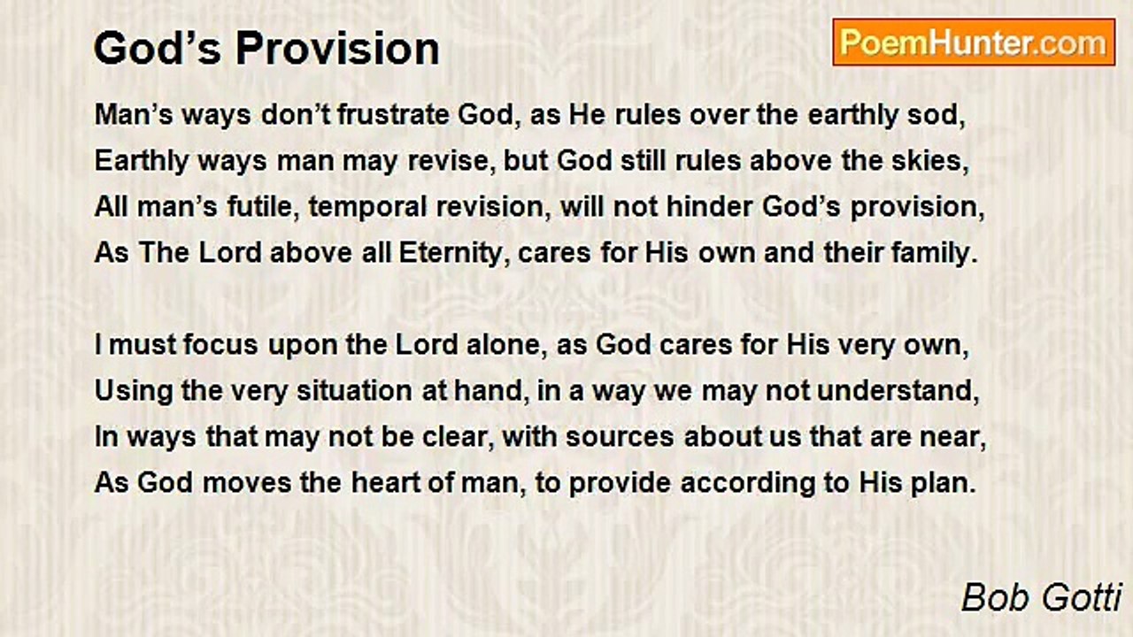 Bob Gotti - God’s Provision