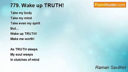 Raman Savithiri - 779. Wake up TRUTH!