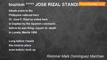 Rommel Mark Dominguez Marchan - tourism ***** JOSE RIZAL STANDING AT DAPITAN
