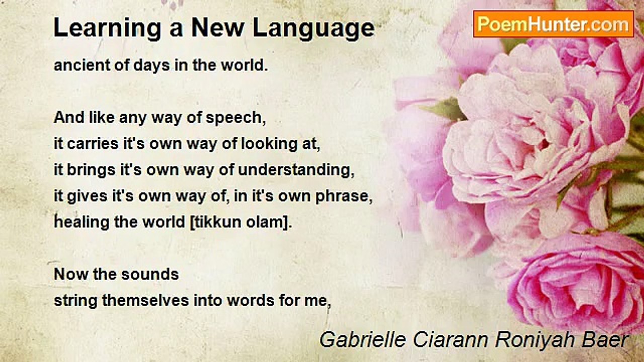 Gabrielle Ciarann Roniyah Baer - Learning a New Language