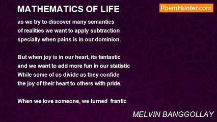 Unlocking the Secrets of Life Through Mathematics with Melvin Banggollay 🧮