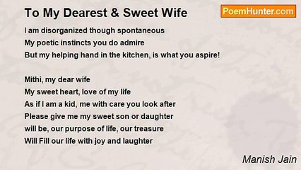 Manish Jain - To My Dearest & Sweet Wife