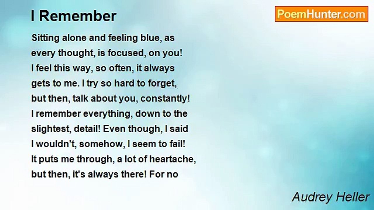 Audrey Heller - I Remember