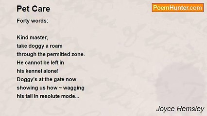 Joyce Hemsley - Pet Care