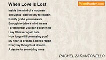 RACHEL ZARANTONELLO - When Love Is Lost