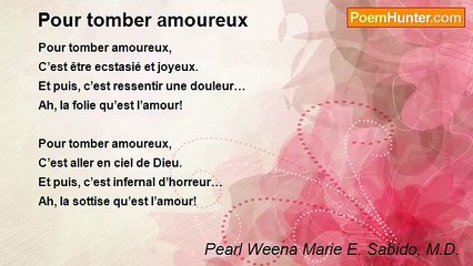 Pearl Weena Marie E. Sabido, M.D. - Pour tomber amoureux