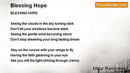 Mittur Ramprasad - Blessing Hope