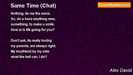 Alex David - Same Time (Chat)