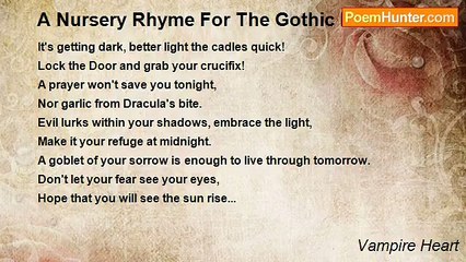 Vampire Heart - A Nursery Rhyme For The Gothic Kid