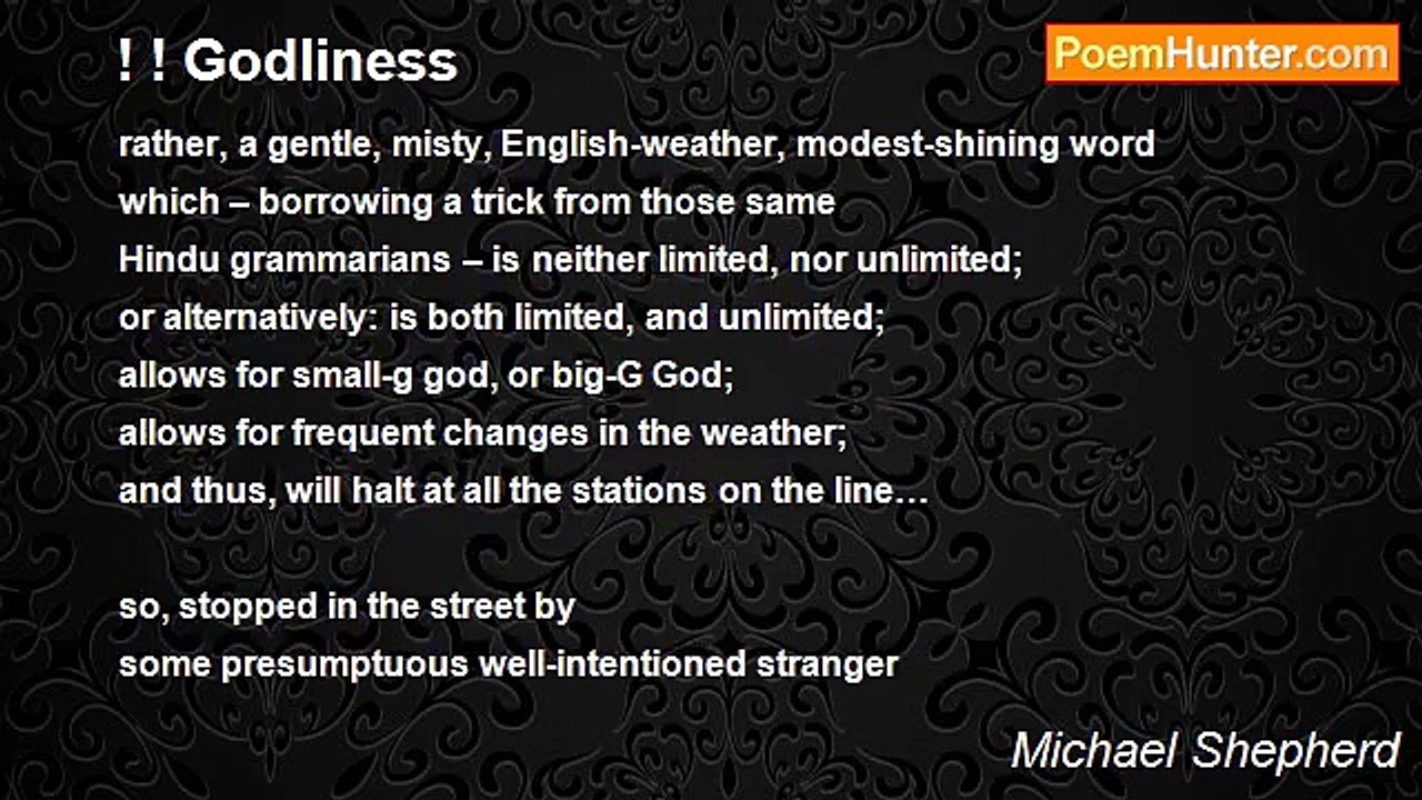 Michael Shepherd - ! ! Godliness