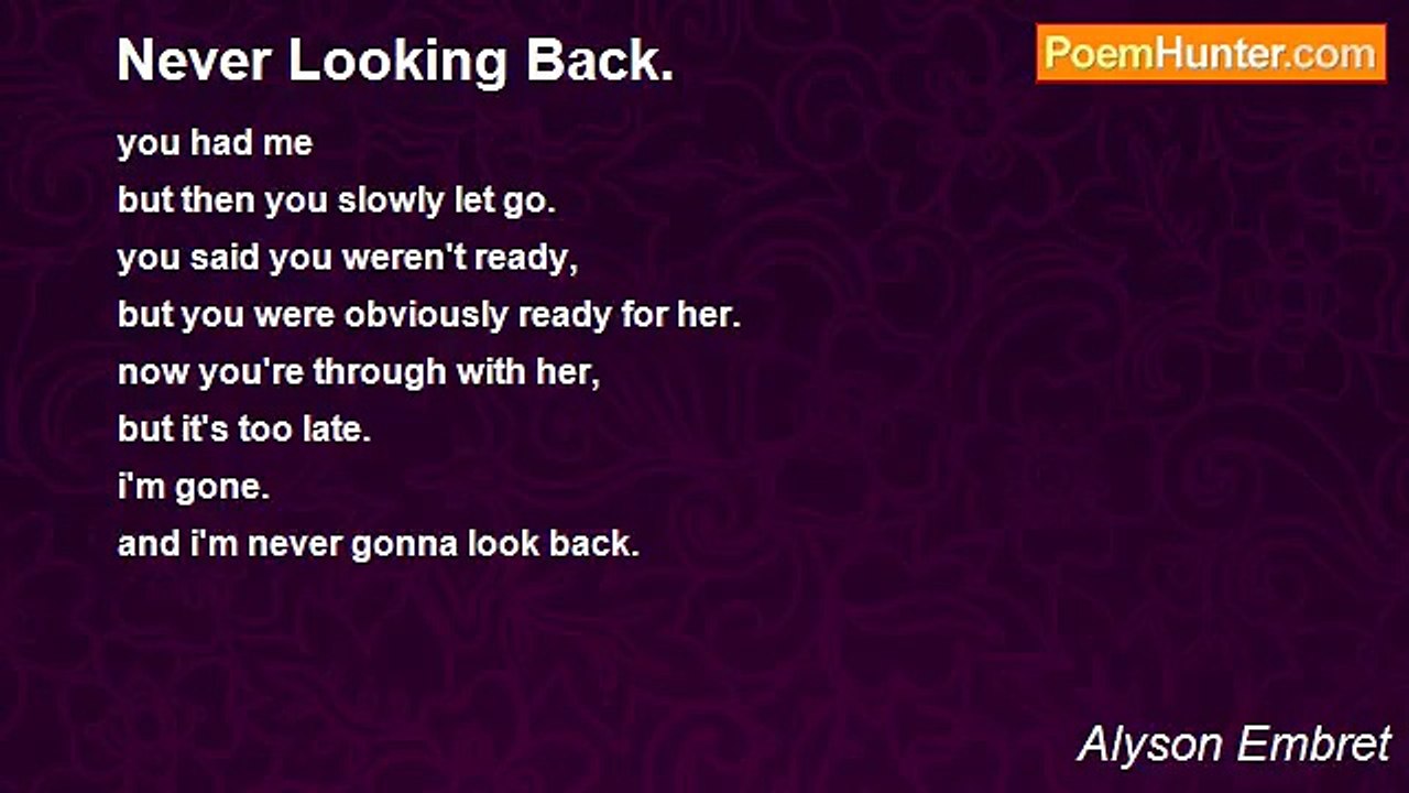 Alyson Embret - Never Looking Back.