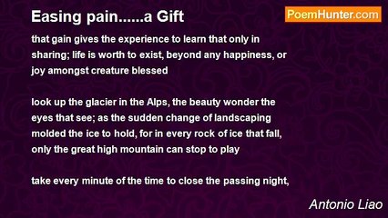 Antonio Liao - Easing pain......a Gift