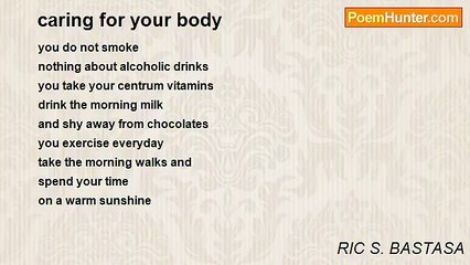 RIC S. BASTASA - caring for your body