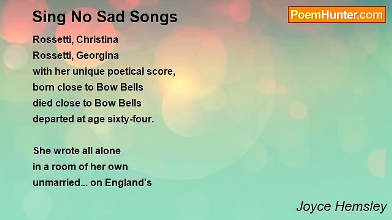 Joyce Hemsley - Sing No Sad Songs