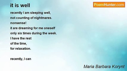 Maria Barbara Korynt - it is well