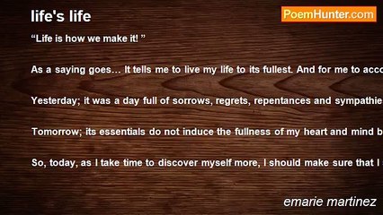 emarie martinez - life's life