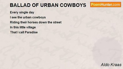 Aldo Kraas - BALLAD OF URBAN COWBOYS
