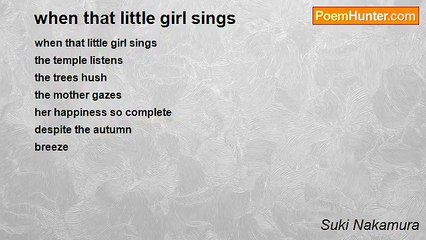 Suki Nakamura - when that little girl sings