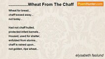 elysabeth faslund - .................Wheat From The Chaff