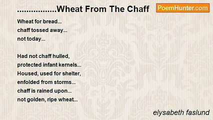 elysabeth faslund - .................Wheat From The Chaff