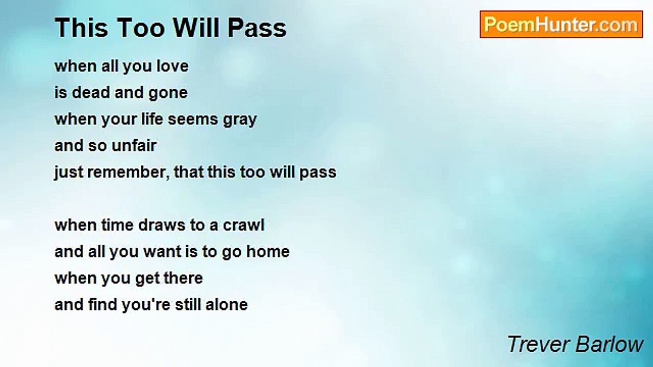 Trever Barlow - This Too Will Pass