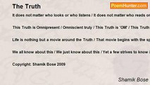 Shamik Bose - The Truth