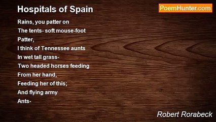 Robert Rorabeck - Hospitals of Spain