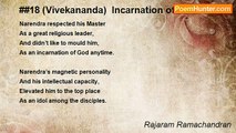 Rajaram Ramachandran - ##18 (Vivekananda)  Incarnation of God