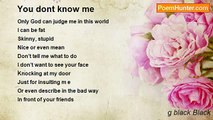 g black Black - You dont know me