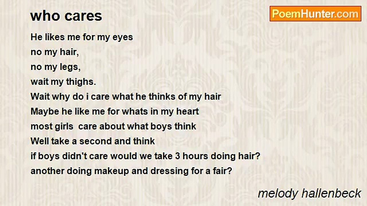 melody hallenbeck - who cares