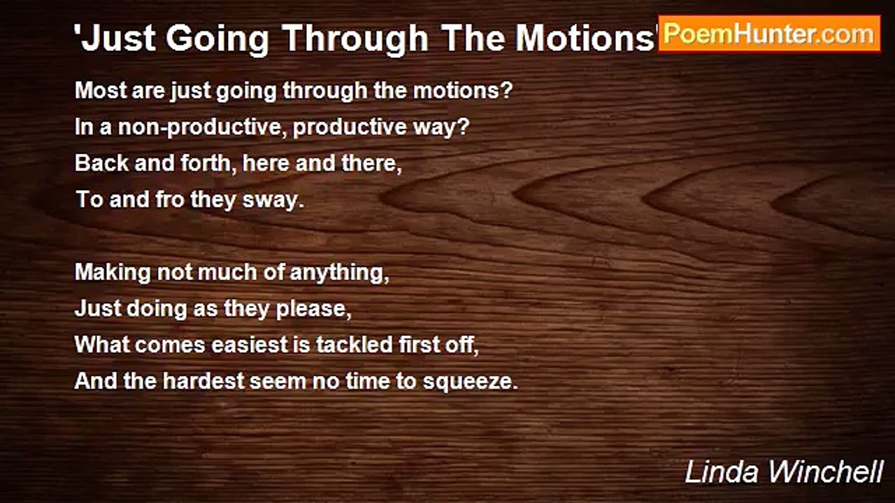 Linda Winchell - 'Just Going Through The Motions'