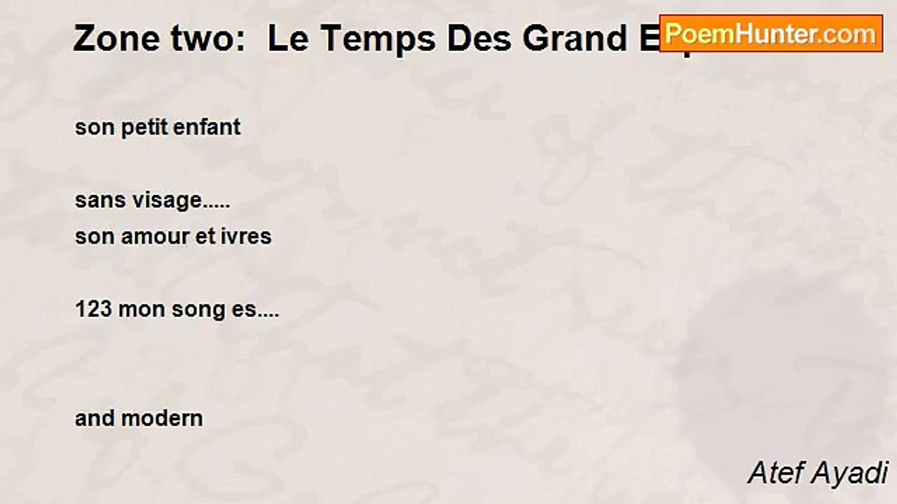 Atef Ayadi - Zone two:  Le Temps Des Grand Explosions
