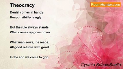 Cynthia BuhainBaello - Theocracy