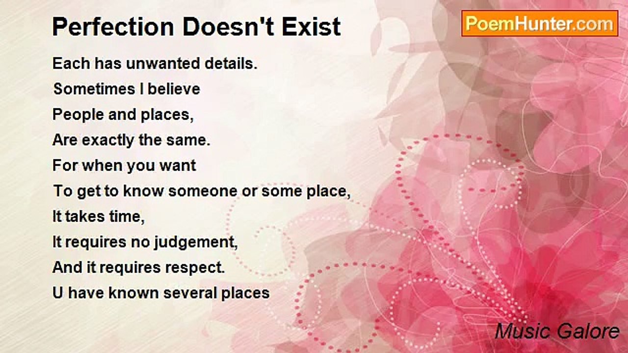 Music Galore - Perfection Doesn't Exist