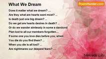 Merceds Lilly - What We Dream