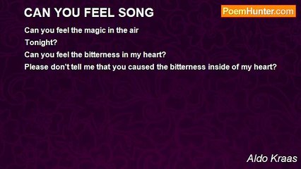 Aldo Kraas - CAN YOU FEEL SONG