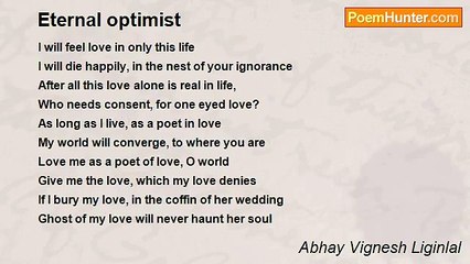 Abhay Vignesh Liginlal - Eternal optimist