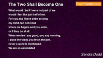Sandra Dodd - The Two Shall Become One