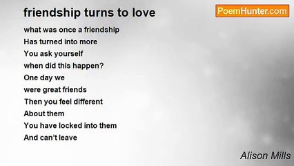 Alison Mills - friendship turns to love