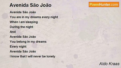 Aldo Kraas - Avenida São João