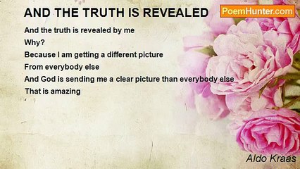 Aldo Kraas - AND THE TRUTH IS REVEALED