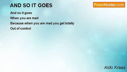 Aldo Kraas - AND SO IT GOES