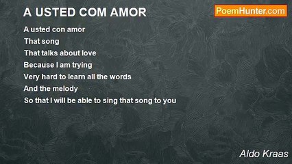 Aldo Kraas - A USTED COM AMOR