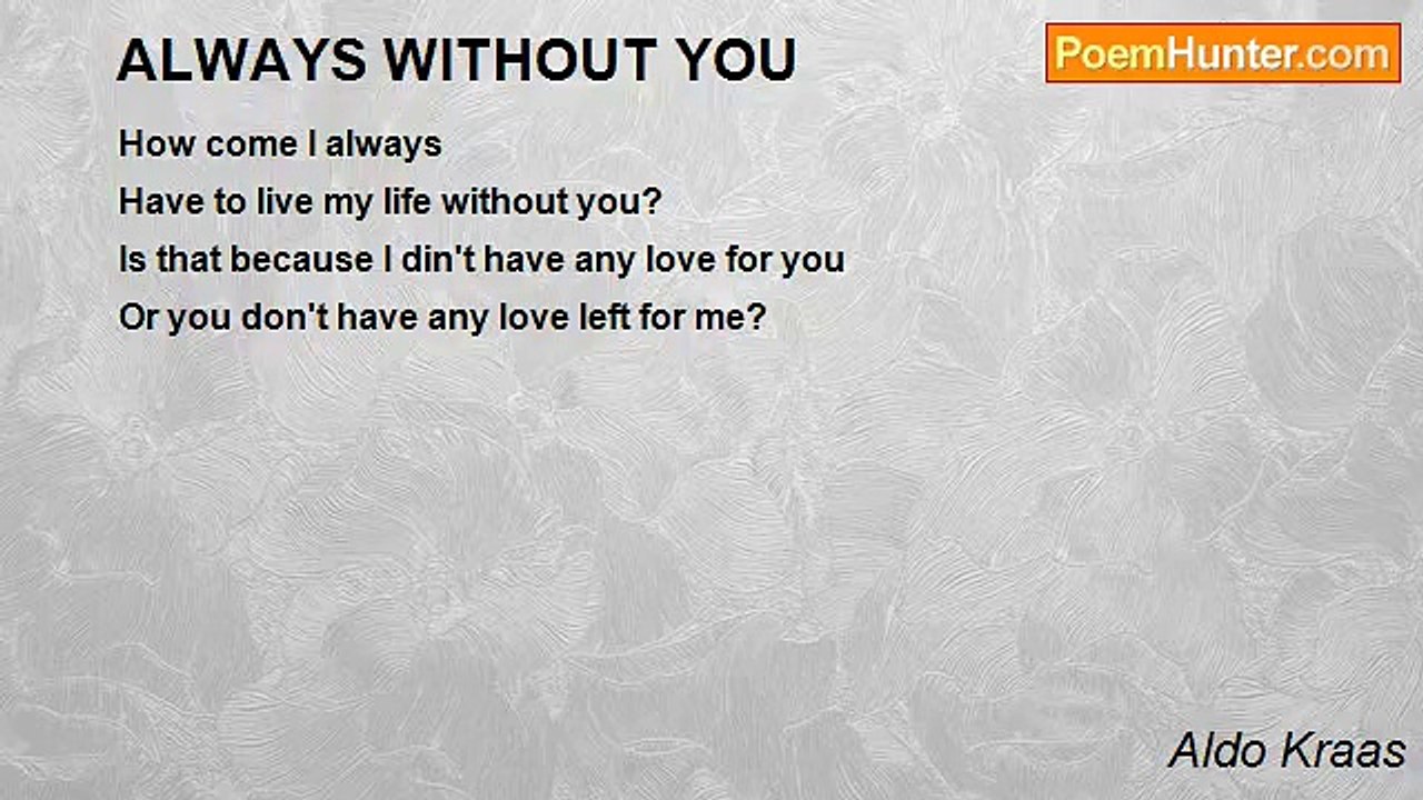 Aldo Kraas - ALWAYS WITHOUT YOU
