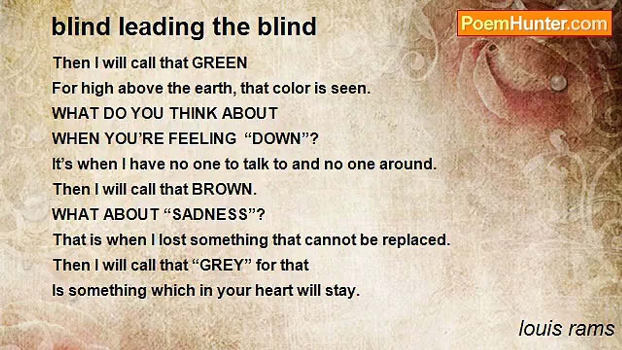 louis rams - blind leading the blind