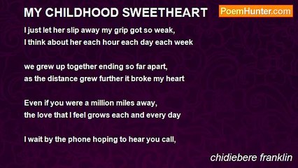 Cherished Memories of My Childhood Sweetheart 💖