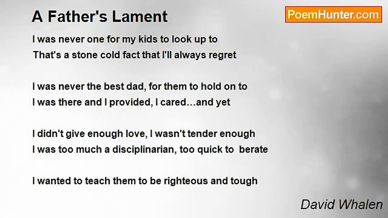 David Whalen - A Father's Lament