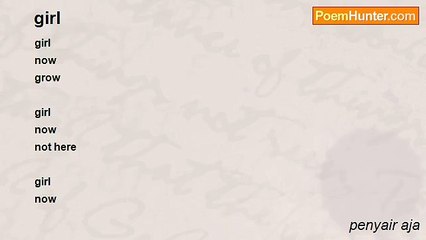 penyair aja - girl